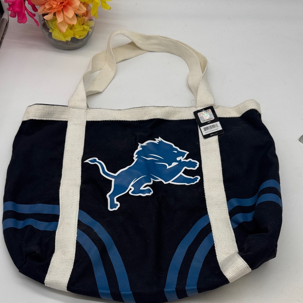 Detroit Lions NFL Blue and White Tote Bag TOT9412C